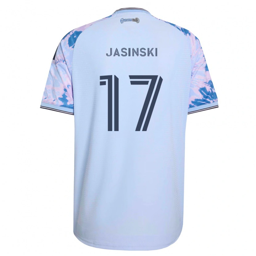 Danxen Mulher Camisola Jack Jasinski #17 Azul Real Branco Preto Alternativa 2026/27 Camisa