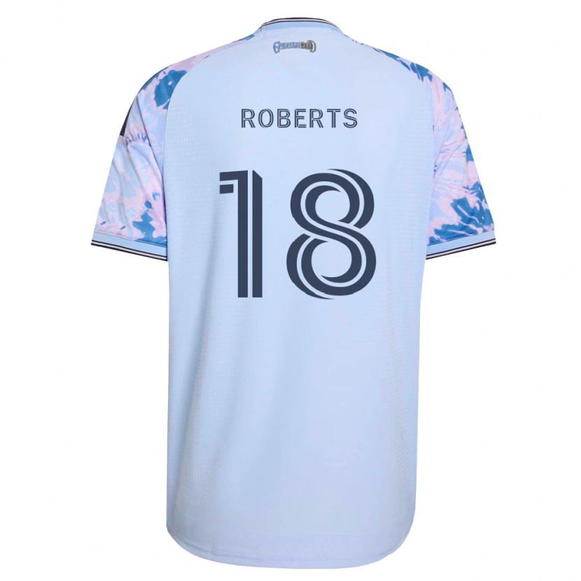 Danxen Mulher Camisola Reid Roberts #18 Azul Real Branco Preto Alternativa 2026/27 Camisa