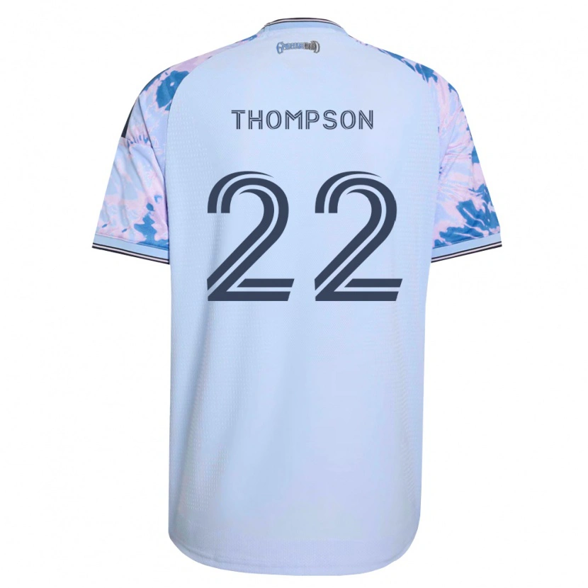 Danxen Mulher Camisola Tommy Thompson #22 Azul Real Branco Preto Alternativa 2026/27 Camisa