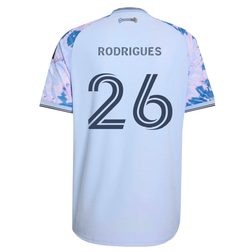 Danxen Mulher Camisola Rodrigues #26 Azul Real Branco Preto Alternativa 2026/27 Camisa
