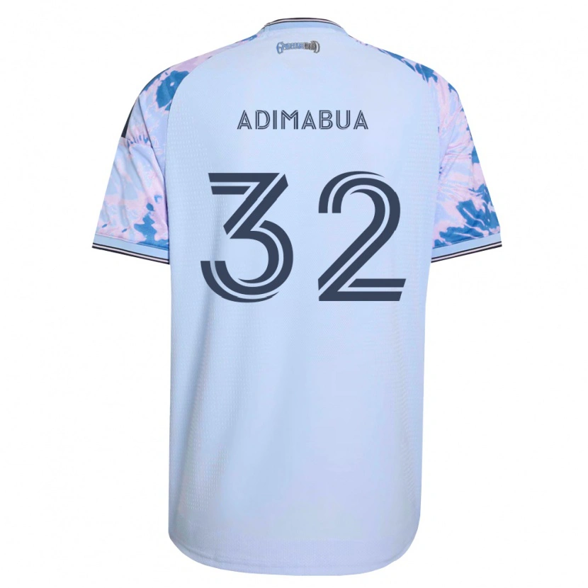 Danxen Mulher Camisola Nonso Adimabua #32 Azul Real Branco Preto Alternativa 2026/27 Camisa