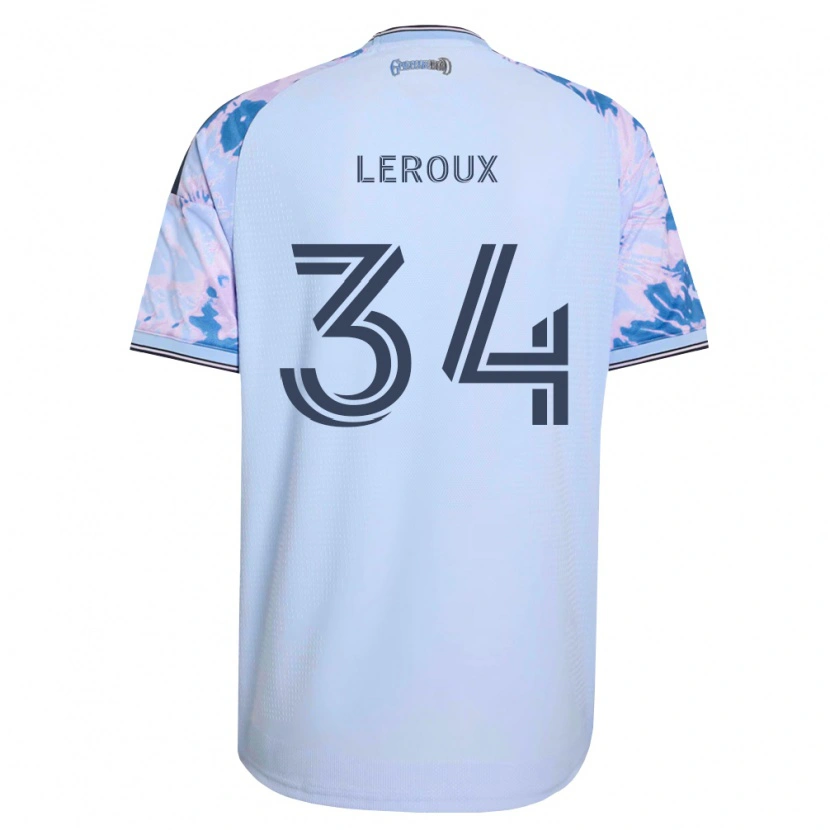 Danxen Mulher Camisola Beau Leroux #34 Azul Real Branco Preto Alternativa 2026/27 Camisa