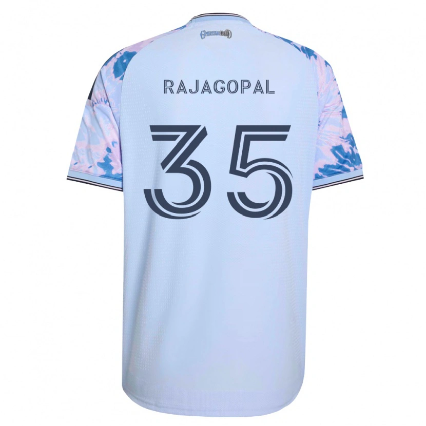 Danxen Mulher Camisola Rohan Rajagopal #35 Azul Real Branco Preto Alternativa 2026/27 Camisa