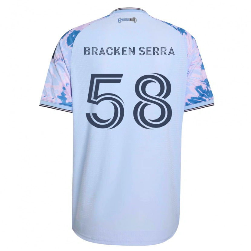 Danxen Mulher Camisola Gabriel Bracken Serra #58 Azul Real Branco Preto Alternativa 2026/27 Camisa