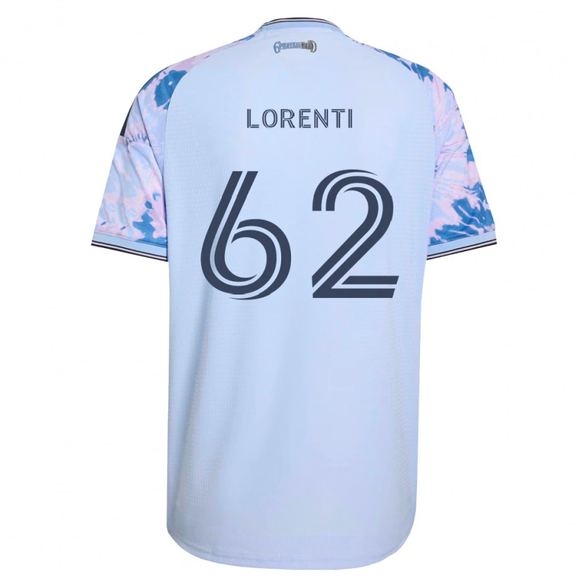 Danxen Mulher Camisola Dominic Lorenti #62 Azul Real Branco Preto Alternativa 2026/27 Camisa