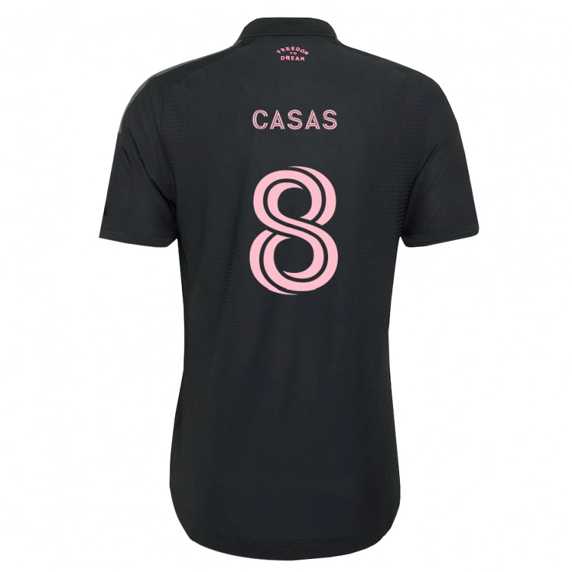 Danxen Mulher Camisola Pep Casas #8 Rosa Preto Branco Alternativa 2026/27 Camisa