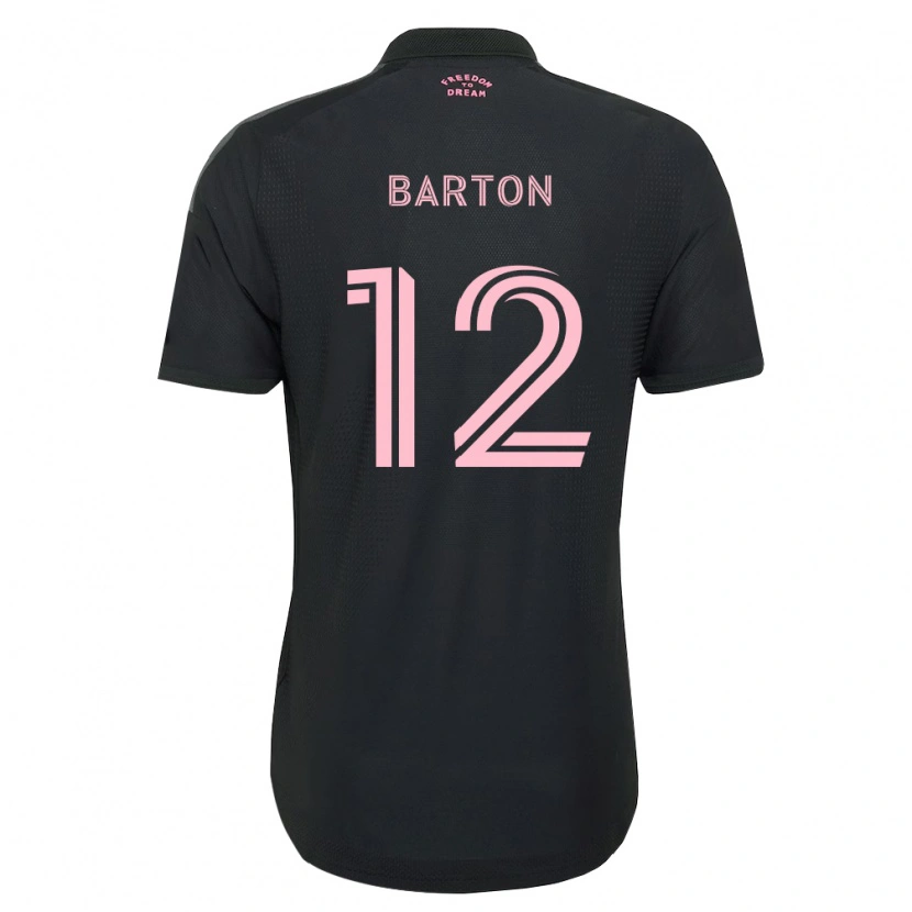 Danxen Mulher Camisola Tye Barton #12 Rosa Preto Branco Alternativa 2026/27 Camisa