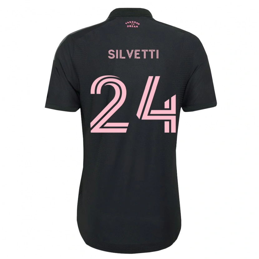 Danxen Mulher Camisola Mateo Silvetti #24 Rosa Preto Branco Alternativa 2026/27 Camisa