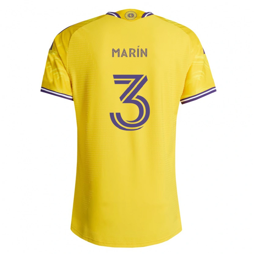 Danxen Mulher Camisola Adrián Marín #3 Roxo Amarelo Alternativa 2026/27 Camisa