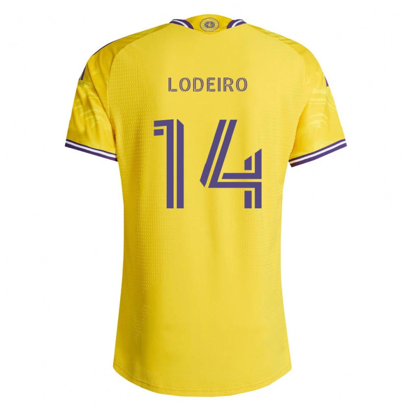 Danxen Mulher Camisola Nicolás Lodeiro #14 Roxo Amarelo Alternativa 2026/27 Camisa