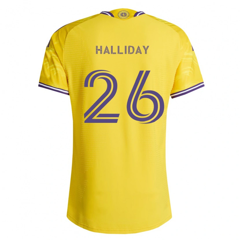 Danxen Mulher Camisola Michael Halliday #26 Roxo Amarelo Alternativa 2026/27 Camisa