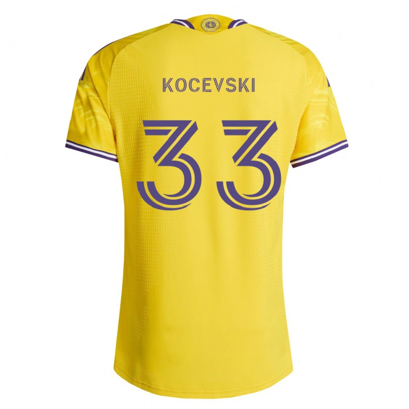 Danxen Mulher Camisola Jeorgio Kocevski #33 Roxo Amarelo Alternativa 2026/27 Camisa