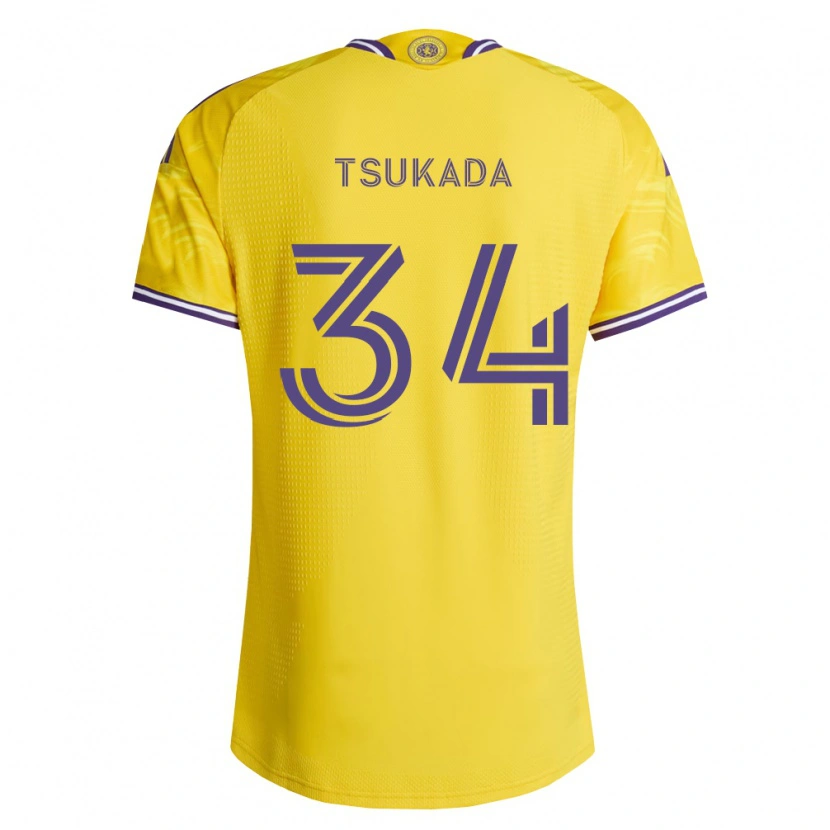 Danxen Mulher Camisola Yutaro Tsukada #34 Roxo Amarelo Alternativa 2026/27 Camisa