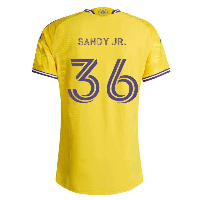Danxen Mulher Camisola Titus Sandy Jr. #36 Roxo Amarelo Alternativa 2026/27 Camisa