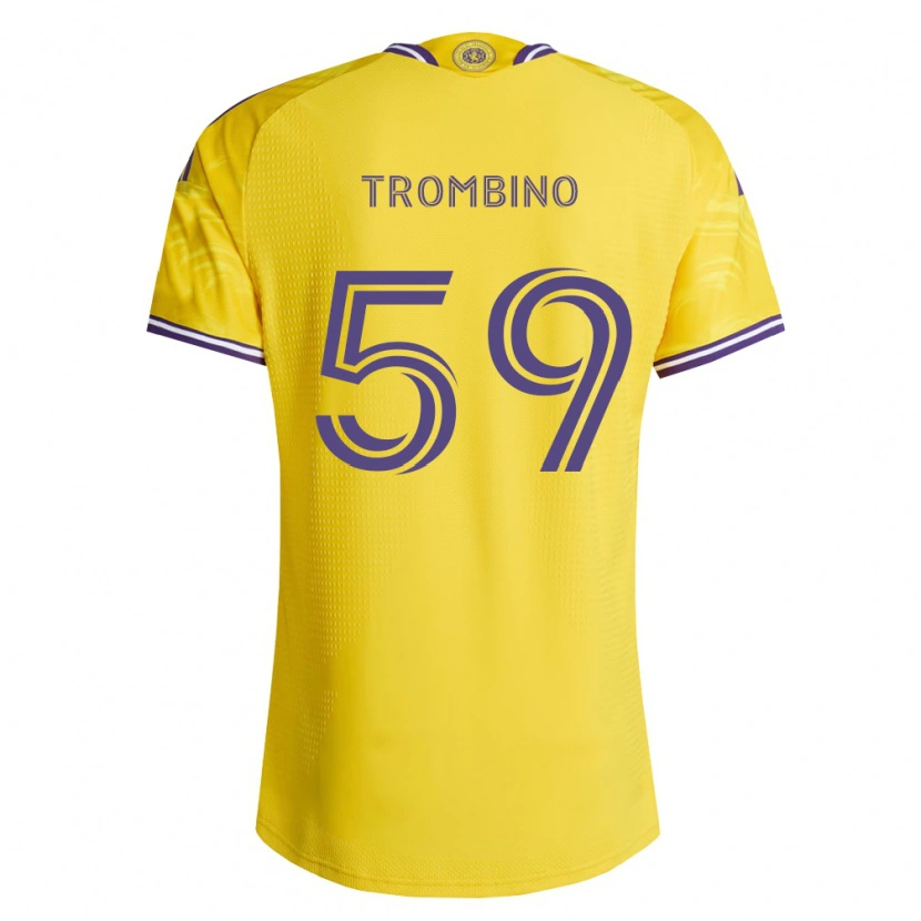 Danxen Mulher Camisola Caleb Trombino #59 Roxo Amarelo Alternativa 2026/27 Camisa