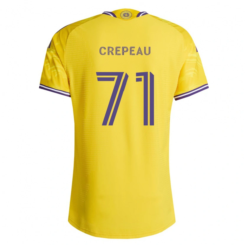 Danxen Mulher Camisola Maxime Crépeau #71 Roxo Amarelo Alternativa 2026/27 Camisa