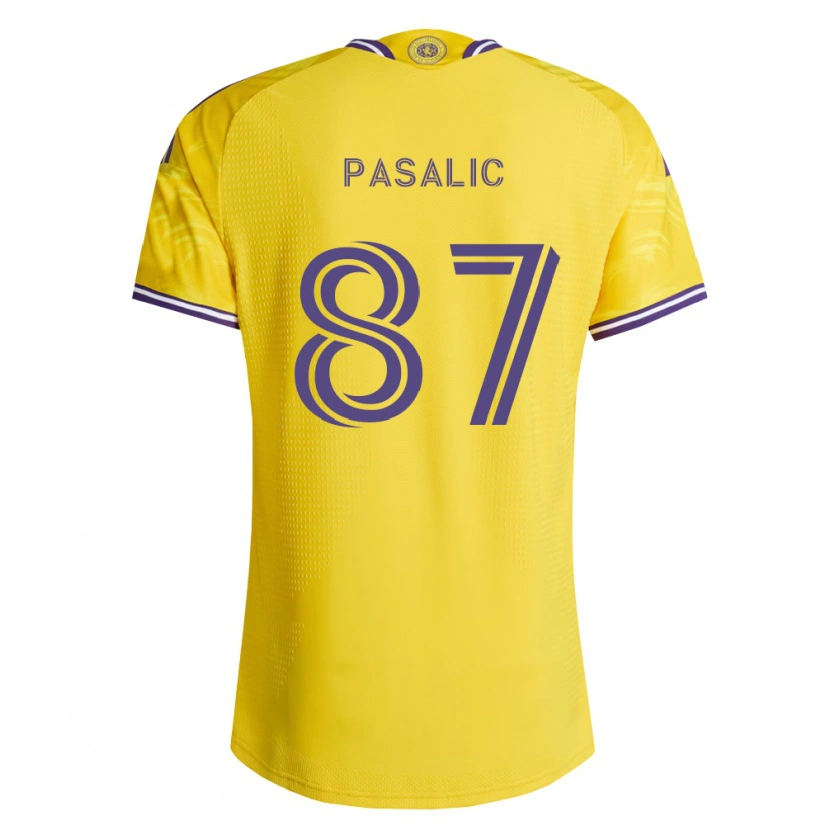 Danxen Mulher Camisola Marco Pašalić #87 Roxo Amarelo Alternativa 2026/27 Camisa