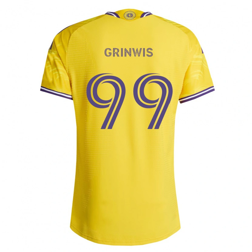 Danxen Mulher Camisola Adam Grinwis #99 Roxo Amarelo Alternativa 2026/27 Camisa