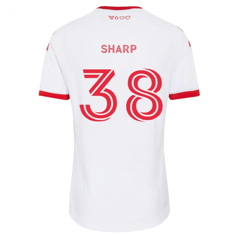 Danxen Mulher Camisola Charlie Sharp #38 Branco Vermelho Preto Alternativa 2026/27 Camisa