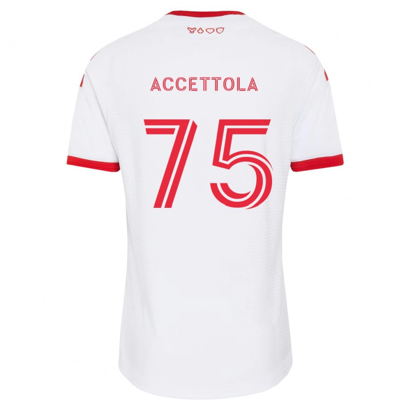 Danxen Mulher Camisola Luca Accettola #75 Branco Vermelho Preto Alternativa 2026/27 Camisa