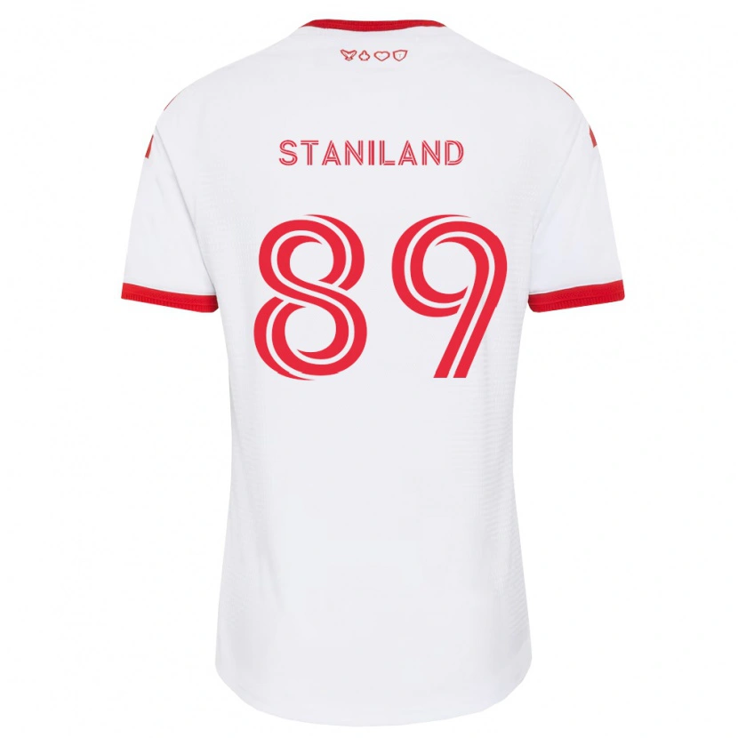 Danxen Mulher Camisola Charlie Staniland #89 Branco Vermelho Preto Alternativa 2026/27 Camisa
