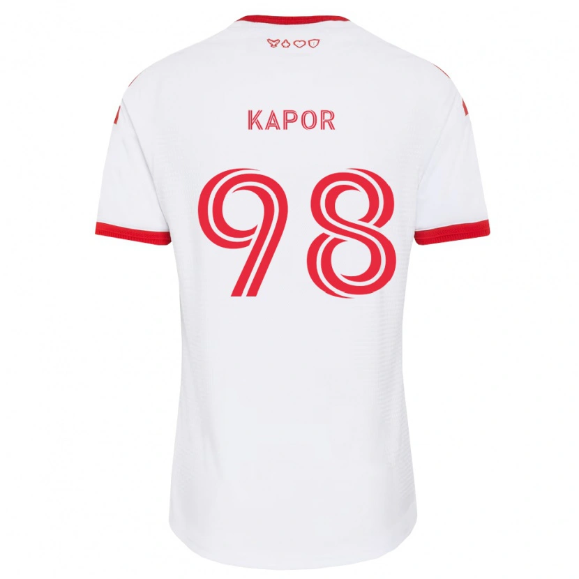 Danxen Mulher Camisola Stefan Kapor #98 Branco Vermelho Preto Alternativa 2026/27 Camisa