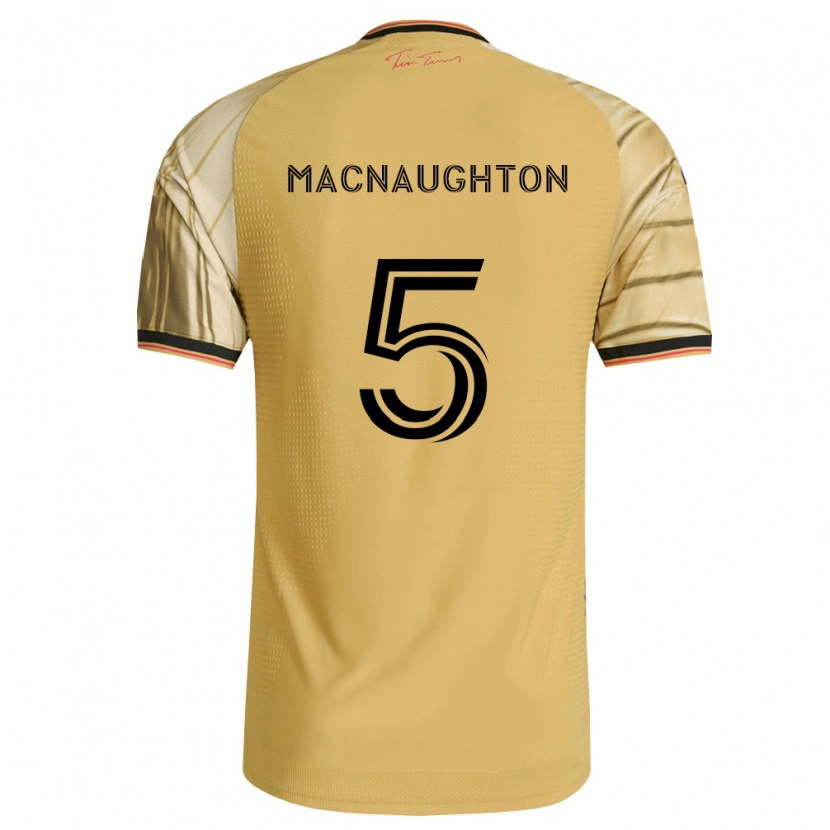 Danxen Mulher Camisola Lukas Macnaughton #5 Marrom Amarelo Preto Alternativa 2026/27 Camisa