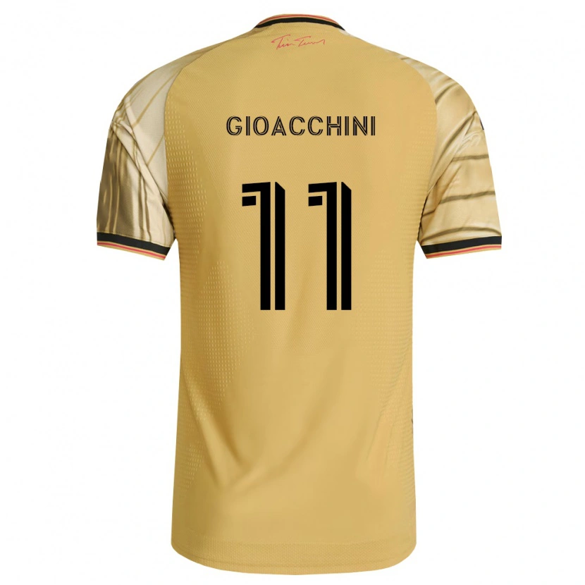Danxen Mulher Camisola Nicholas Gioacchini #11 Marrom Amarelo Preto Alternativa 2026/27 Camisa