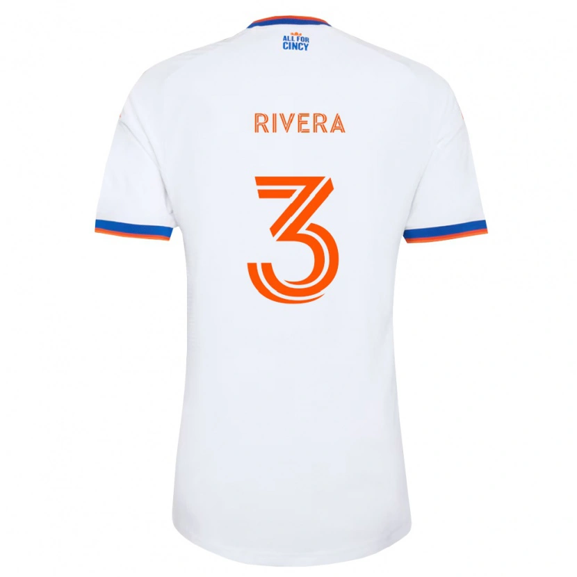 Danxen Mulher Camisola Nicholas Rivera #3 Branco Azul Marinho Laranja Alternativa 2026/27 Camisa