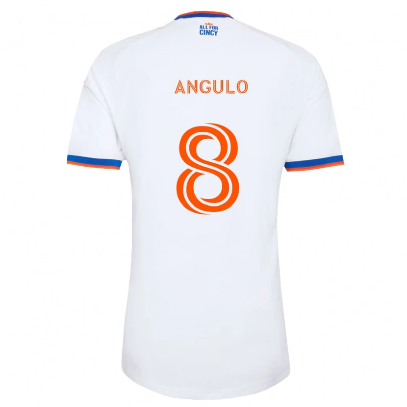 Danxen Mulher Camisola Marco Angulo #8 Branco Azul Marinho Laranja Alternativa 2026/27 Camisa