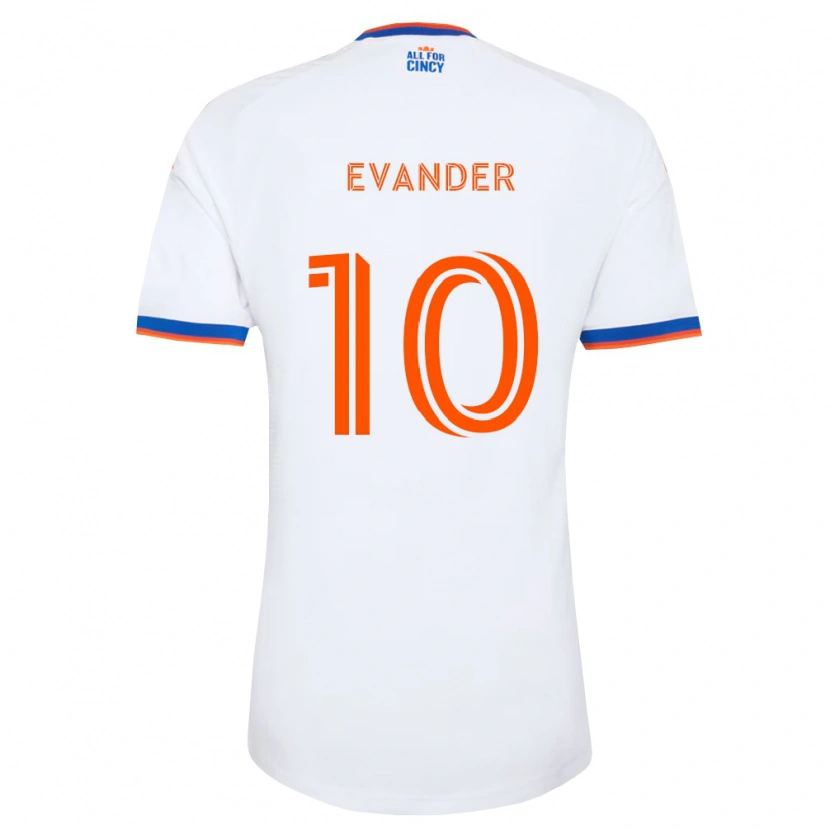 Danxen Mulher Camisola Evander Da Silva Ferreira #10 Branco Azul Marinho Laranja Alternativa 2026/27 Camisa