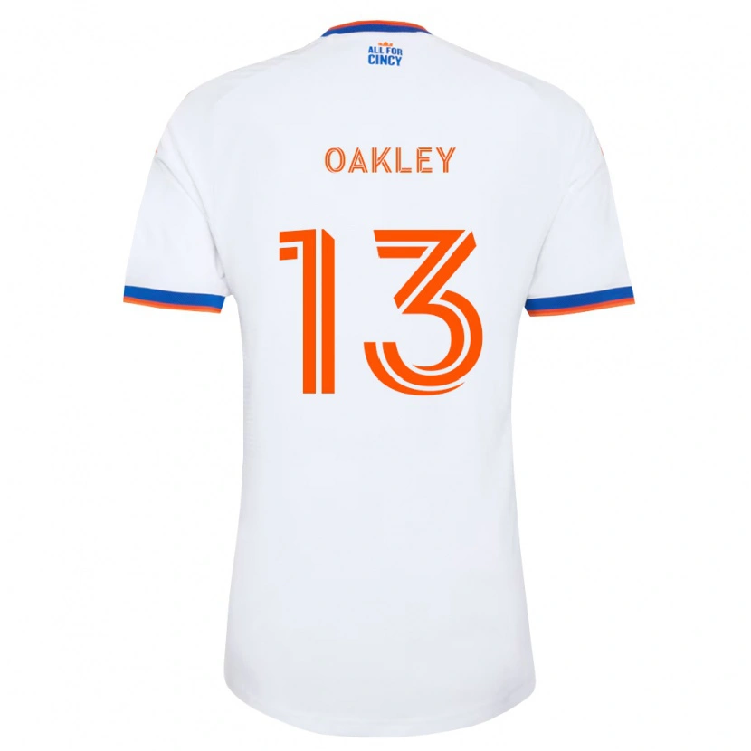 Danxen Mulher Camisola Ethan Oakley #13 Branco Azul Marinho Laranja Alternativa 2026/27 Camisa