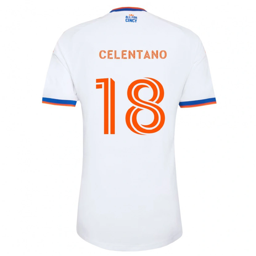 Danxen Mulher Camisola Roman Celentano #18 Branco Azul Marinho Laranja Alternativa 2026/27 Camisa
