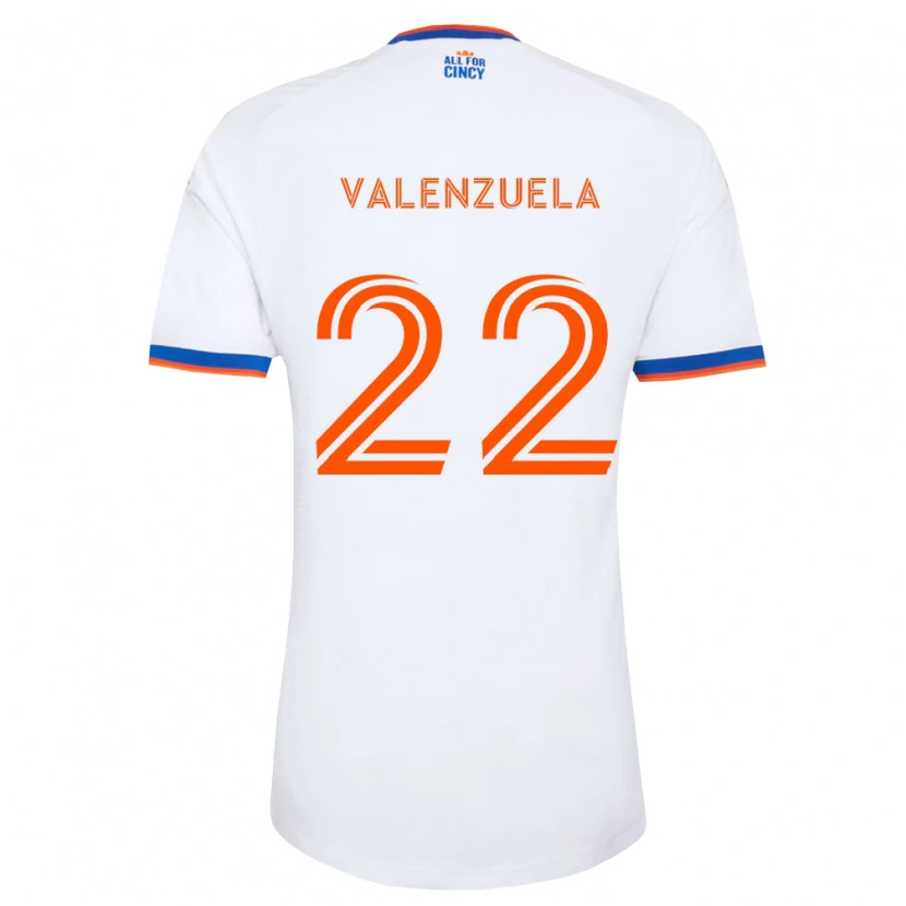 Danxen Mulher Camisola Gerardo Valenzuela #22 Branco Azul Marinho Laranja Alternativa 2026/27 Camisa