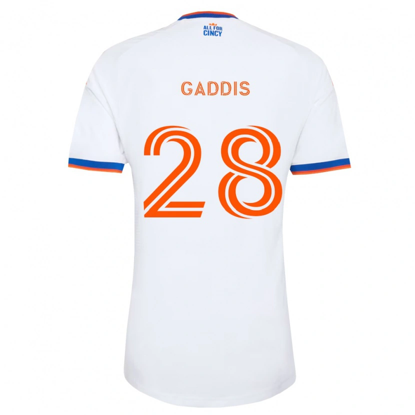 Danxen Mulher Camisola Raymon Gaddis #28 Branco Azul Marinho Laranja Alternativa 2026/27 Camisa