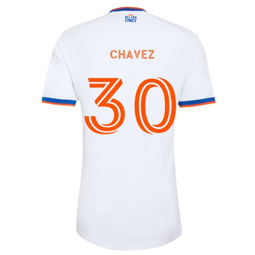 Danxen Mulher Camisola Ademar Chávez #30 Branco Azul Marinho Laranja Alternativa 2026/27 Camisa