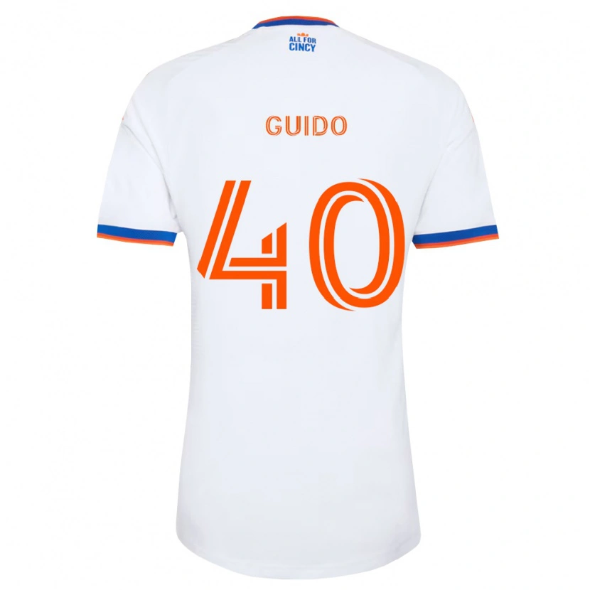 Danxen Mulher Camisola Alejandro Guido #40 Branco Azul Marinho Laranja Alternativa 2026/27 Camisa