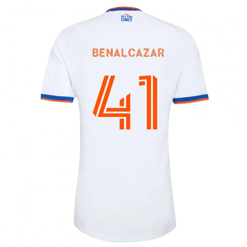 Danxen Mulher Camisola Nico Benalcázar #41 Branco Azul Marinho Laranja Alternativa 2026/27 Camisa