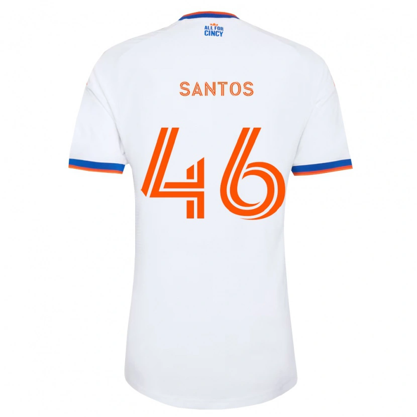Danxen Mulher Camisola Guilherme Santos #46 Branco Azul Marinho Laranja Alternativa 2026/27 Camisa