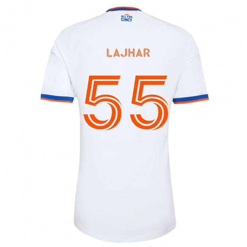 Danxen Mulher Camisola Ayoub Lajhar #55 Branco Azul Marinho Laranja Alternativa 2026/27 Camisa