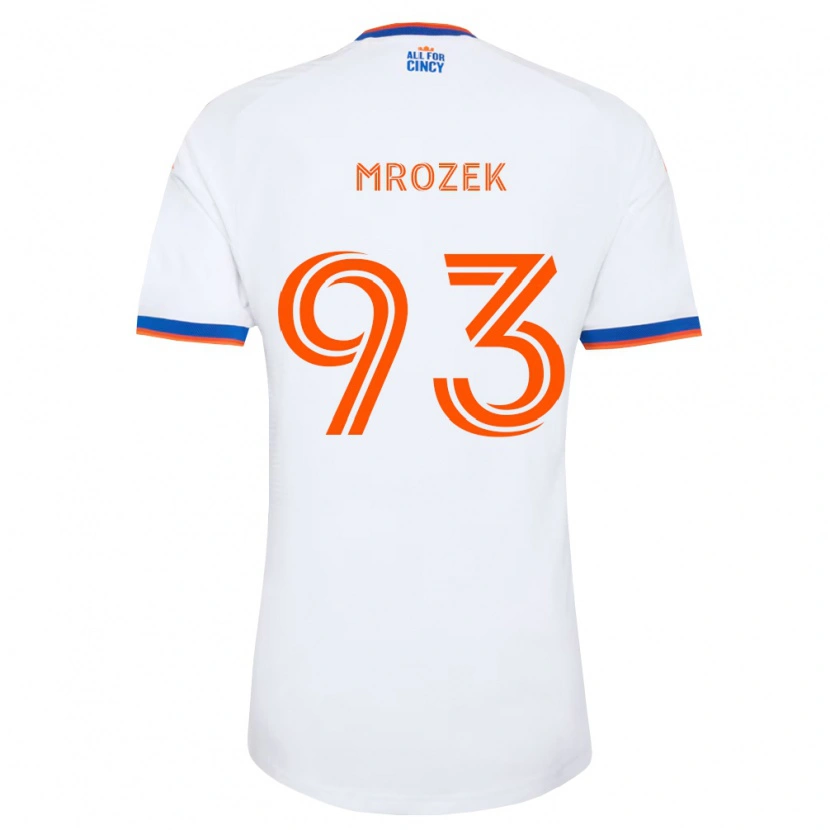 Danxen Mulher Camisola Fabian Mrozek #93 Branco Azul Marinho Laranja Alternativa 2026/27 Camisa