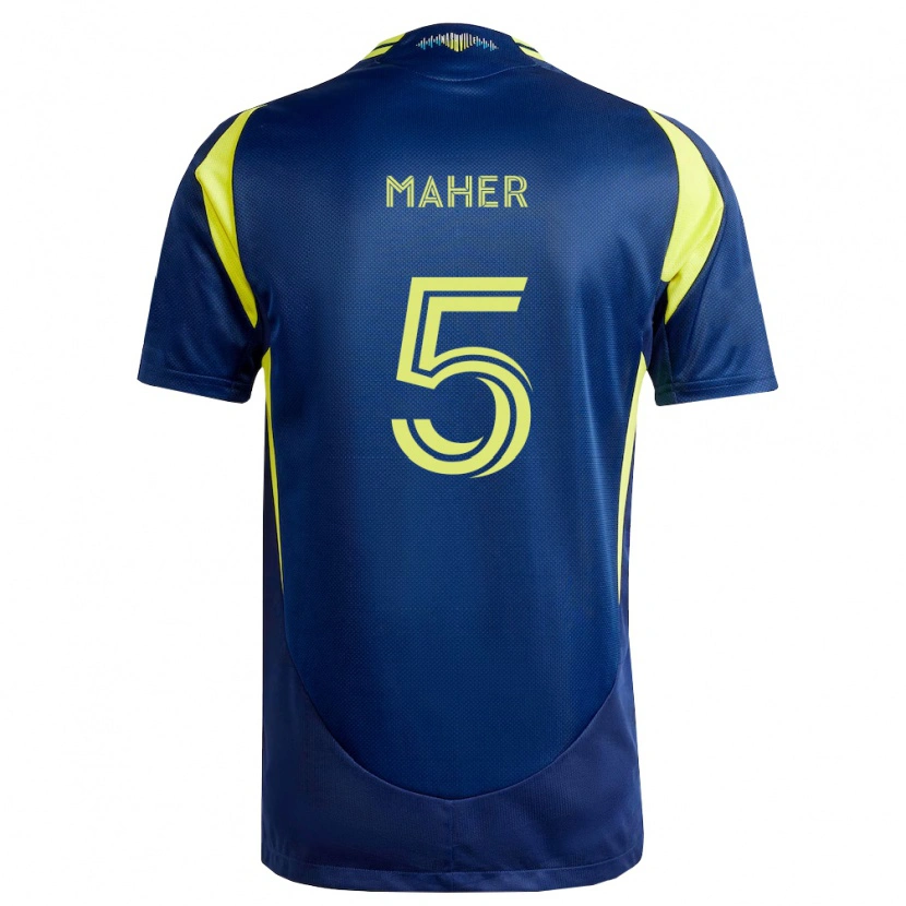 Danxen Mulher Camisola Jack Maher #5 Amarelo Azul Marinho Alternativa 2026/27 Camisa