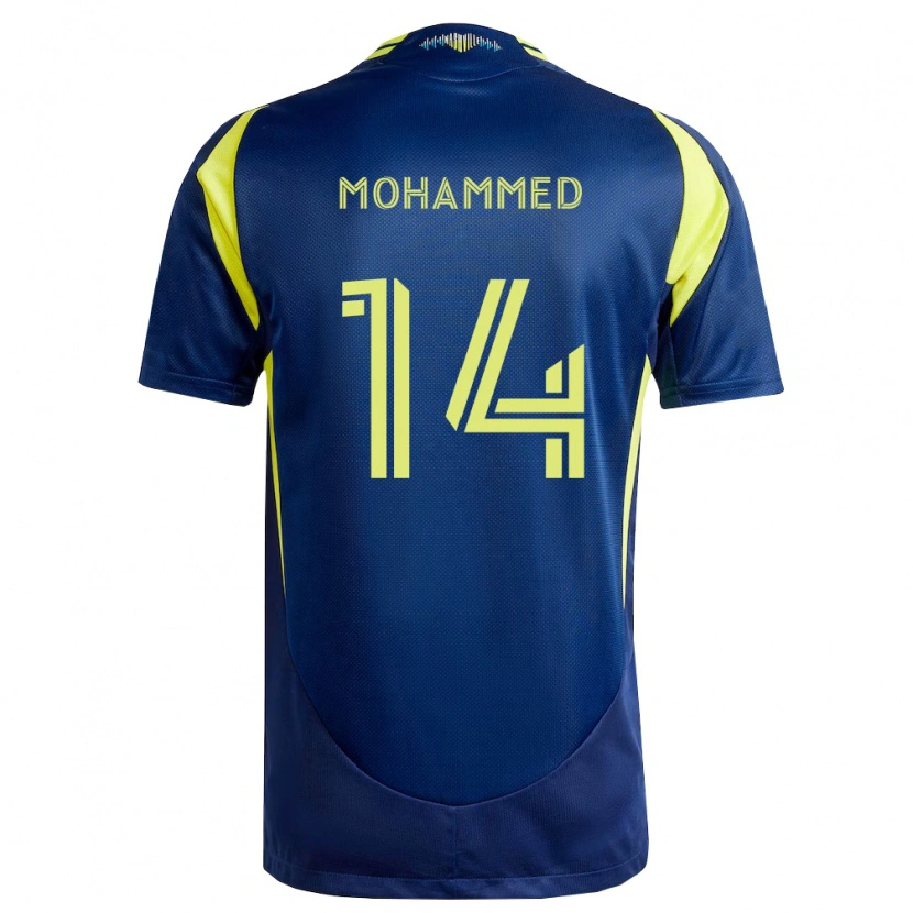 Danxen Mulher Camisola Shak Mohammed #14 Amarelo Azul Marinho Alternativa 2026/27 Camisa