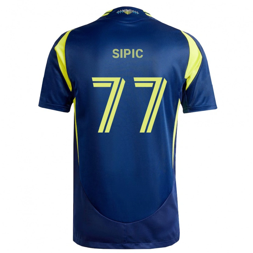 Danxen Mulher Camisola Adem Sipić #77 Amarelo Azul Marinho Alternativa 2026/27 Camisa
