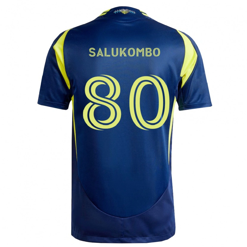 Danxen Mulher Camisola David Salukombo #80 Amarelo Azul Marinho Alternativa 2026/27 Camisa