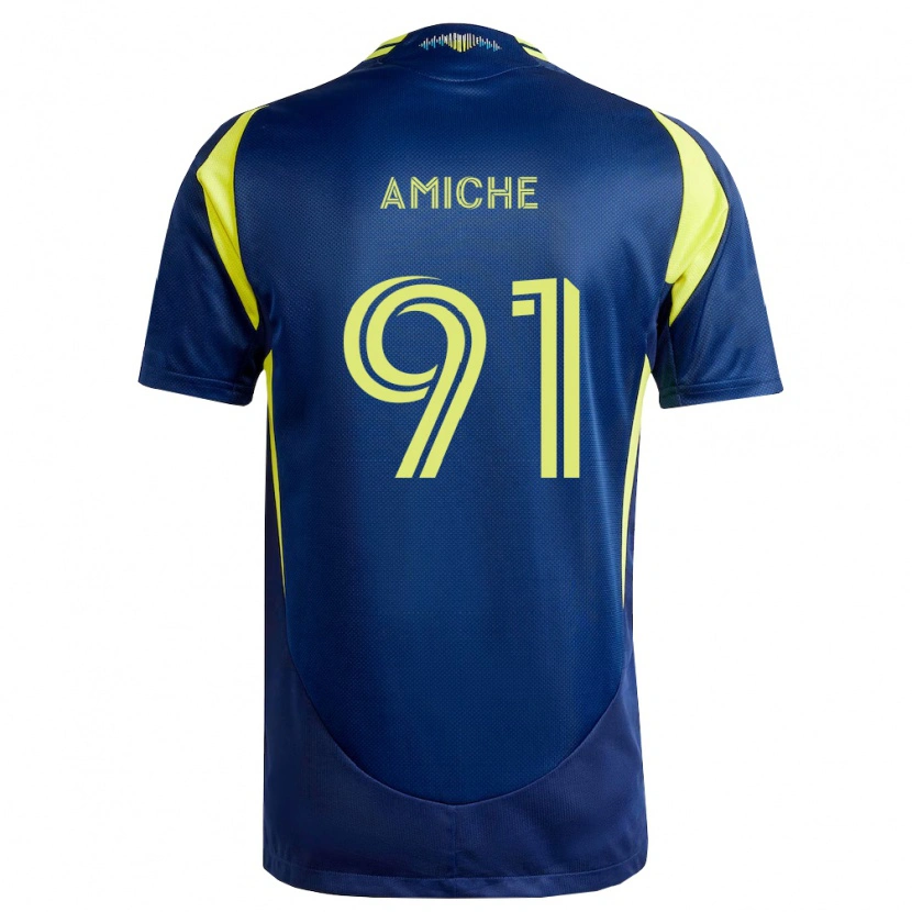 Danxen Mulher Camisola Kemy Amiche #91 Amarelo Azul Marinho Alternativa 2026/27 Camisa