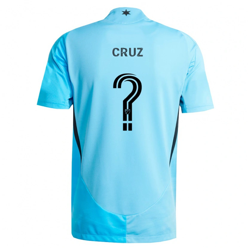 Danxen Mulher Camisola Giovanny Cruz #0 Azul Claro Preto Alternativa 2026/27 Camisa