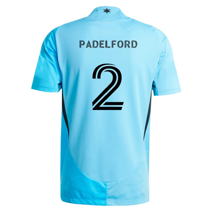 Danxen Mulher Camisola Devin Padelford #2 Azul Claro Preto Alternativa 2026/27 Camisa