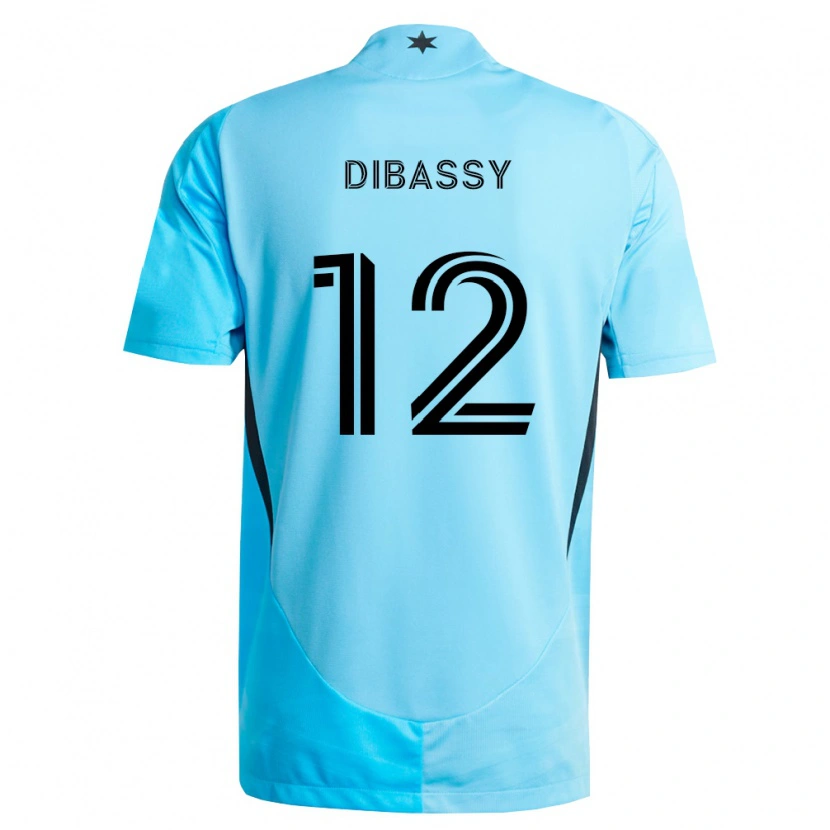 Danxen Mulher Camisola Bakaye Dibassy #12 Azul Claro Preto Alternativa 2026/27 Camisa