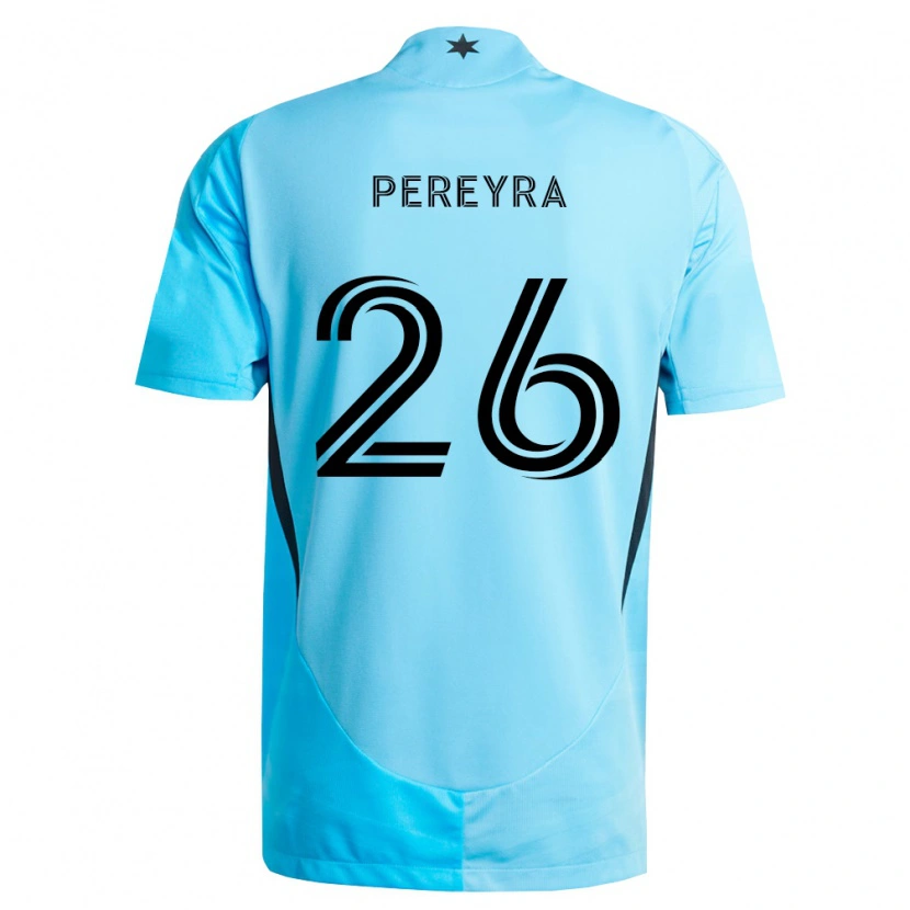 Danxen Mulher Camisola Joaquín Pereyra #26 Azul Claro Preto Alternativa 2026/27 Camisa